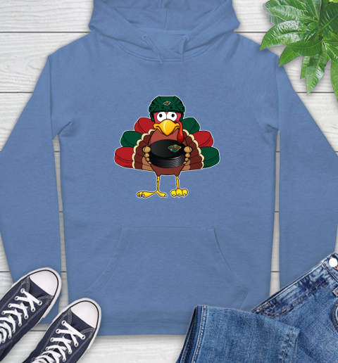 Minnesota Wild Turkey Thanksgiving Day Hoodie 11