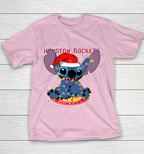 Houston Rockets NBA noel stitch Basketball Christmas Youth T-Shirt 5