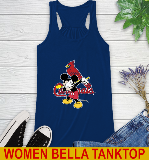 St.Louis Cardinals MLB Baseball Dabbing Mickey Disney Sports Racerback Tank 9