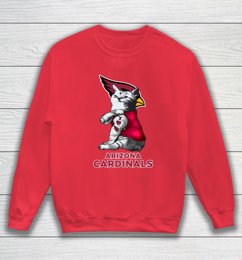 NFL Football My Cat Loves Arizona Cardinals Sweatshirt 7