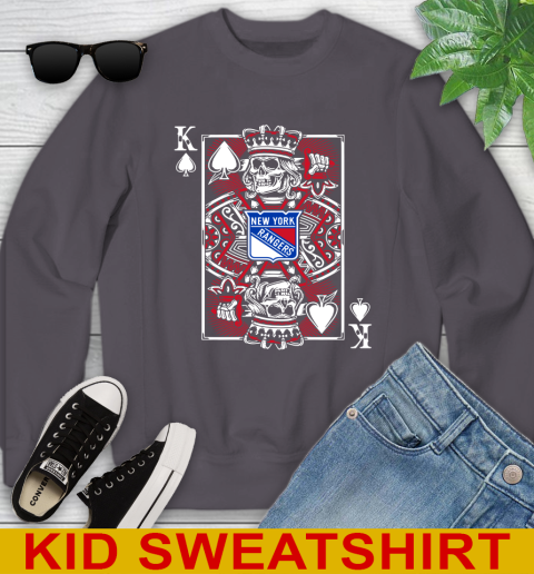 New York Rangers NHL Hockey The King Of Spades Death Cards Shirt Youth Sweatshirt 5