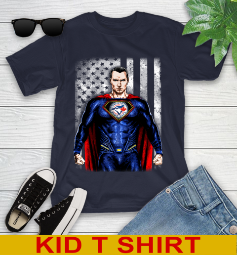 MLB Baseball Toronto Blue Jays Superman DC Shirt Youth T-Shirt 2