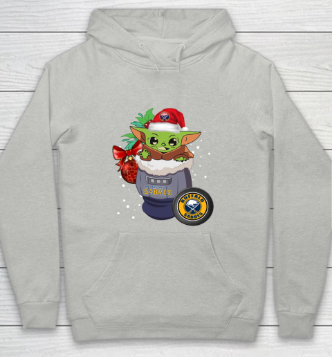Buffalo Sabres Christmas Baby Yoda Star Wars Funny Happy NHL Youth Hoodie 2