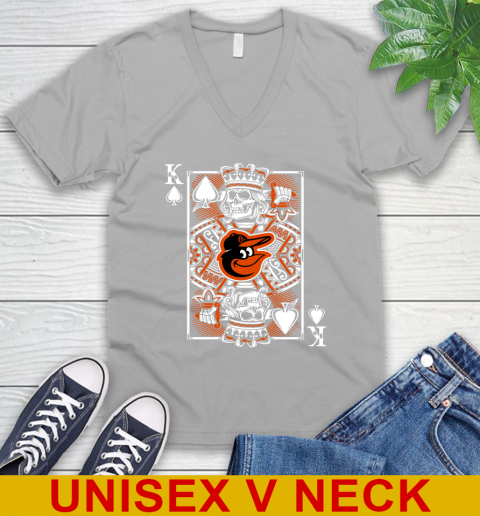 Baltimore Orioles MLB Baseball The King Of Spades Death Cards Shirt V-Neck T-Shirt - Image 4