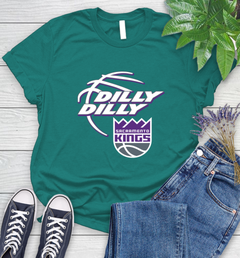 NBA Sacramento Kings Dilly Dilly Basketball Sports Women's T-Shirt 12