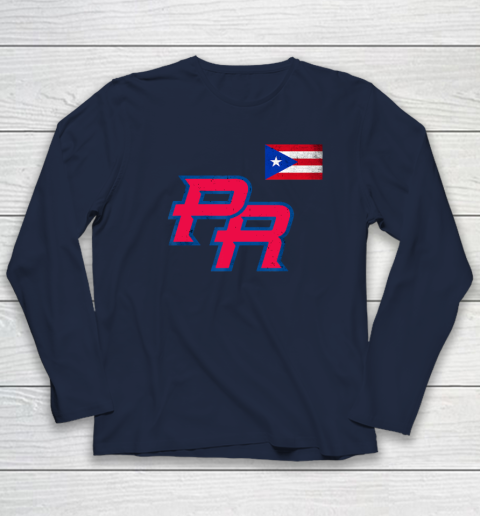 Puerto Rico 2023 Baseball Flag Pride red Boricua Puerto Rico Long Sleeve T-Shirt - Image 3