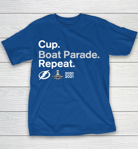 Cup Boat Parade Repeat Tampa bay Lightnings Stanley Hockey 2021 Youth T-Shirt 6