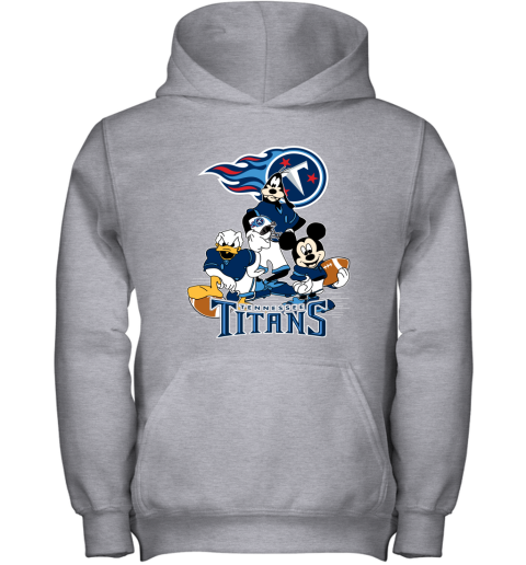 NFL Tennessee Titans Mickey Mouse Donald Duck Goofy Football T Shirt UQFuYC85OR8 youth hoodie 43 95 151514 front sport grey