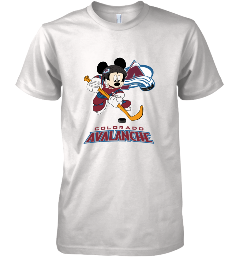 NHL Hockey Mickey Mouse Team Colorado Avanlanche Premium Men's T-Shirt