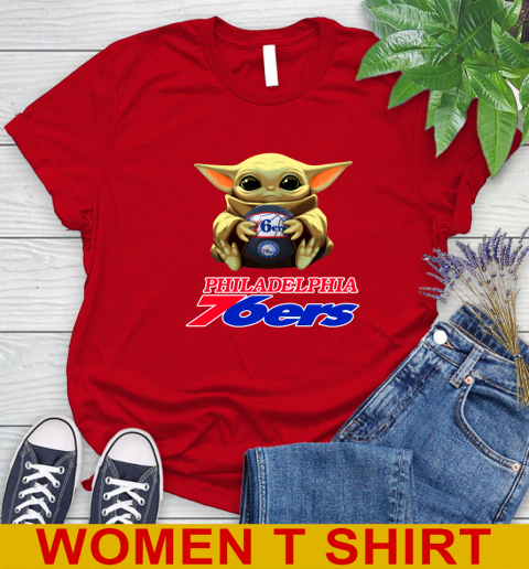 NBA Basketball Philadelphia 76ers Star Wars Baby Yoda Shirt 98