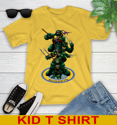 NBA Basketball Denver Nuggets Teenage Mutant Ninja Turtles Shirt Youth T-Shirt 8
