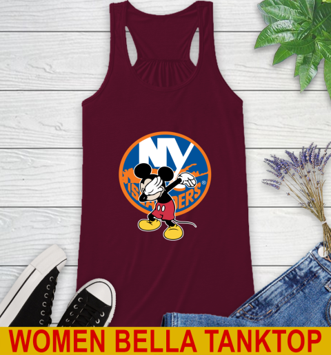 New York Islanders NHL Hockey Dabbing Mickey Disney Sports Racerback Tank 3
