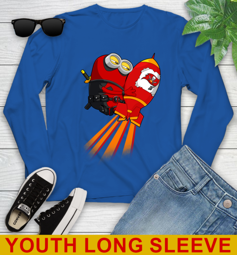 NFL Football Tampa Bay Buccaneers Deadpool Minion Marvel Shirt Youth Long Sleeve 10