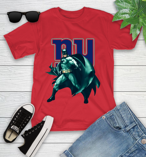 NFL Batman Football Sports New York Giants Youth T-Shirt 10