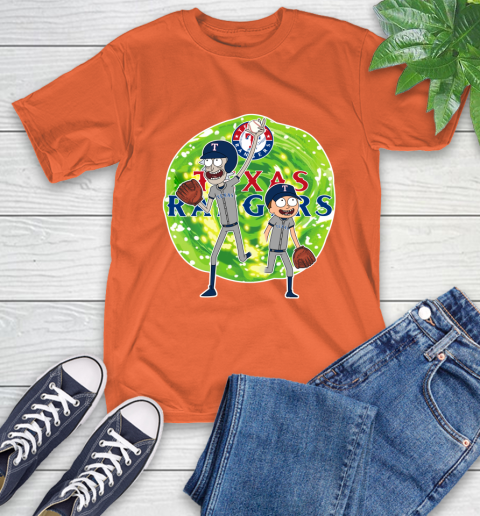 MLB Texas Rangers Rick And Morty Baseball Sports T-Shirt 5