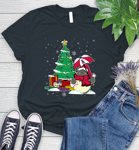 Los Angeles Angels MLB Baseball Cute Tonari No Totoro Christmas Sports Women's T-Shirt 8