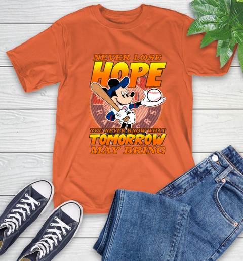 Texas Rangers MLB Baseball Mickey Disney Never Lose Hope T-Shirt 4