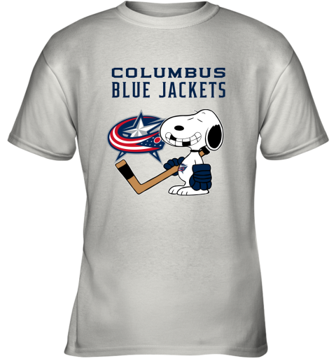 Columbus Blue Jackets Ice Hockey Broken Teeth Snoopy NHL Youth T-Shirt