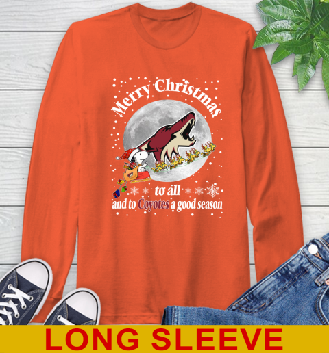 Arizona Coyotes Merry Christmas To All And To Coyotes A Good Season NHL Hockey Sports Long Sleeve T-Shirt 4
