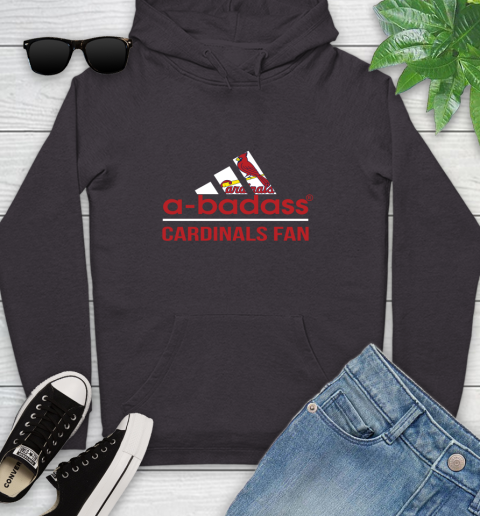 MLB A Badass St.Louis Cardinals Fan Adidas Baseball Sports Youth Hoodie 8