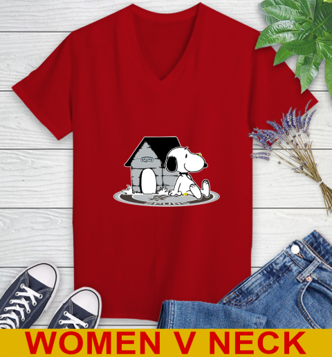 NBA Basketball San Antonio Spurs Snoopy The Peanuts Movie Shirt Women's V-Neck T-Shirt 12