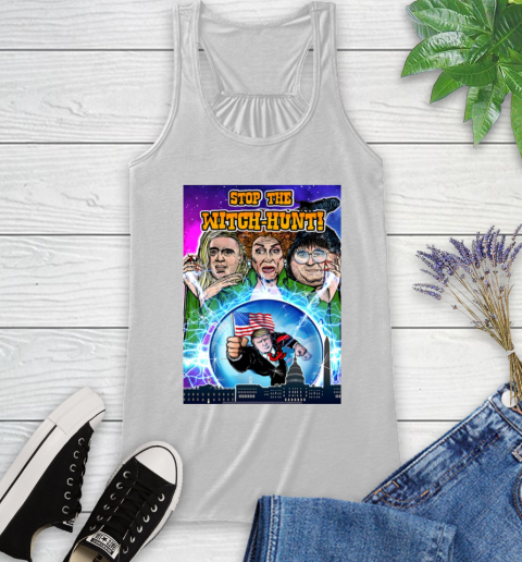 Stop The Witch Hunt Trump Racerback Tank
