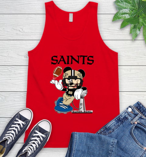 NFL New Orleans Saints Mickey Mouse Disney Super Bowl Football T Shirt Tank Top 6