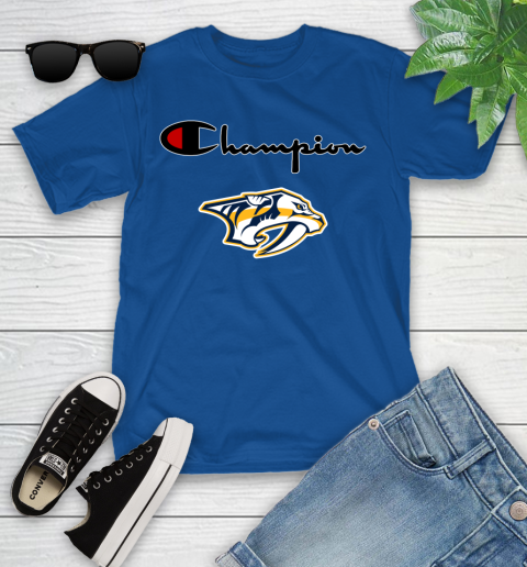 NHL Hockey Nashville Predators Champion Shirt Youth T-Shirt 6