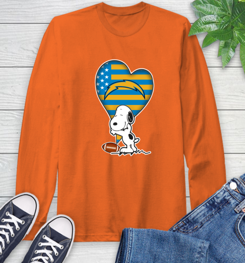 San Diego Chargers NFL Football The Peanuts Movie Adorable Snoopy Long Sleeve T-Shirt 5