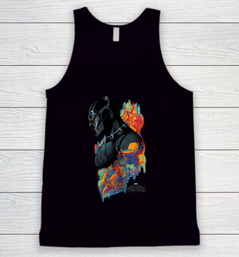 Marvel Black Panther Movie Colorful Pattern Profile Tank Top