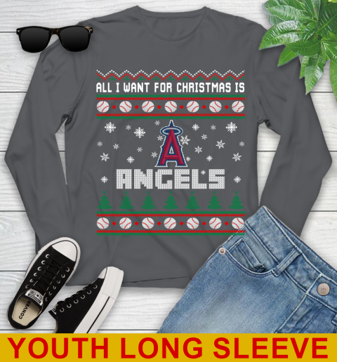 MLB All I Want For Christmas Is Los Angeles Angels Baseball Sports 125