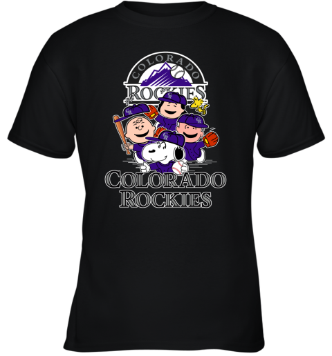 MLB Colorado Rockies Snoopy Charlie Brown Woodstock The Peanuts Movie Baseball  Shirt