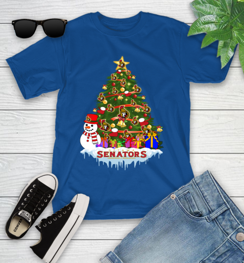 Ottawa Senators Merry Christmas NHL Hockey Sports Youth T-Shirt 9