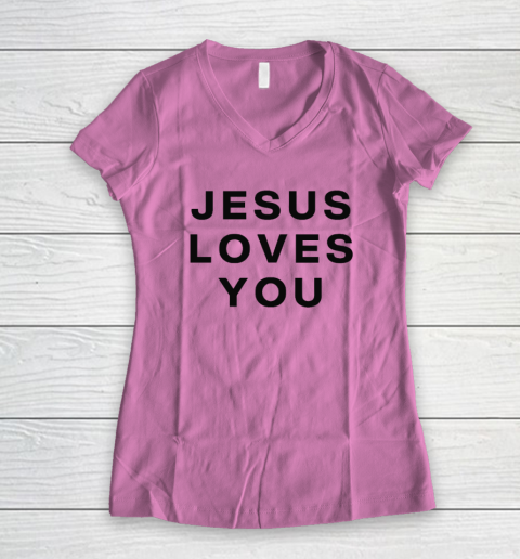 C. J. Stroud Jesus Loves You Women's V-Neck T-Shirt 6