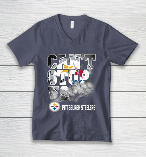 NFL Pittsburgh Steelers Can't Stop Vs V-Neck T-Shirt 7