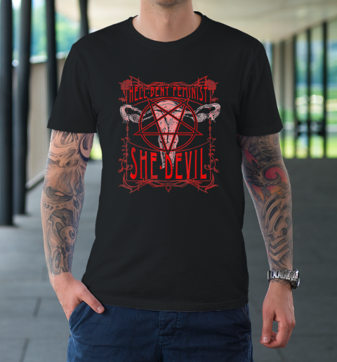 Hell Bent Feminist She Devil Uterus T-Shirt 1