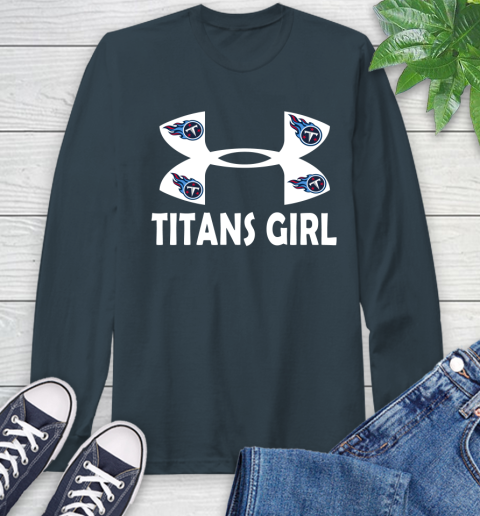 NFL Tennessee Titans Girl Under Armour Football Sports Long Sleeve T-Shirt 9