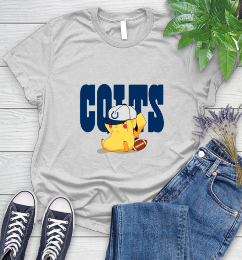 NFL Pikachu Football Sports Indianapolis Colts Women's T-Shirt
