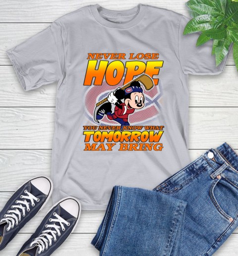 Montreal Canadiens NHL Hockey ootball Mickey Disney Never Lose Hope T-Shirt 6