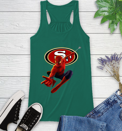 NFL Spider Man Avengers Endgame Football San Francisco 49ers Racerback Tank 7