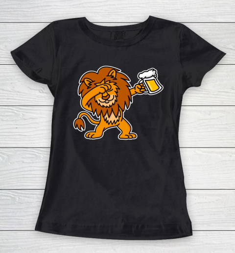 Beer Lover Funny Shirt Dab Dabbing Lion Beer Dutch King's Day King Lions Women's T-Shirt