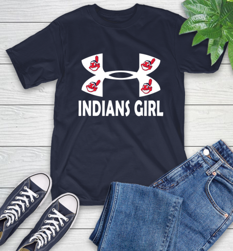 MLB Cleveland Indians Under Armour Baseball Sports T-Shirt 3