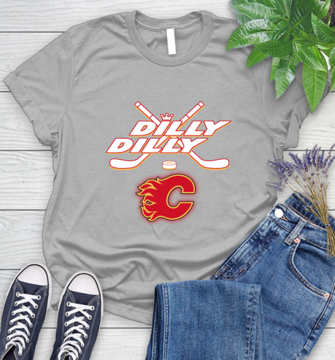 NHL Calgary Flames Dilly Dilly Hockey Sports Women's T-Shirt 5