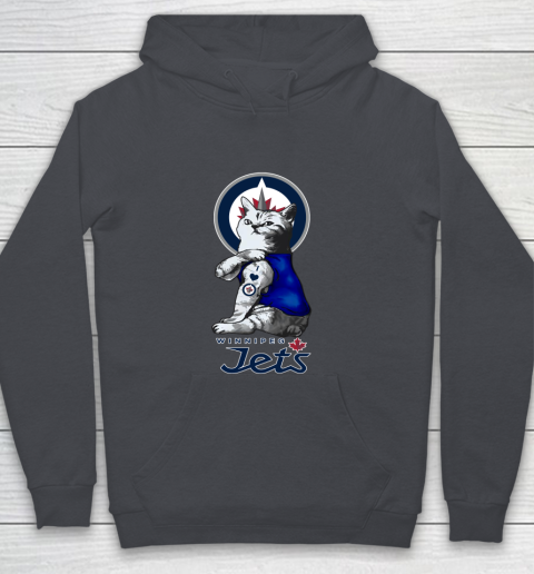 NHL My Cat Loves Winnipeg Jets Hockey Youth Hoodie 5