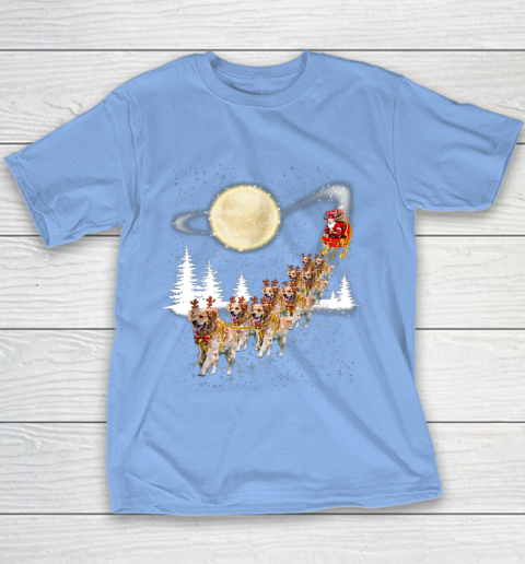 Golden Retriever Reindeer Christmas Youth T-Shirt 8