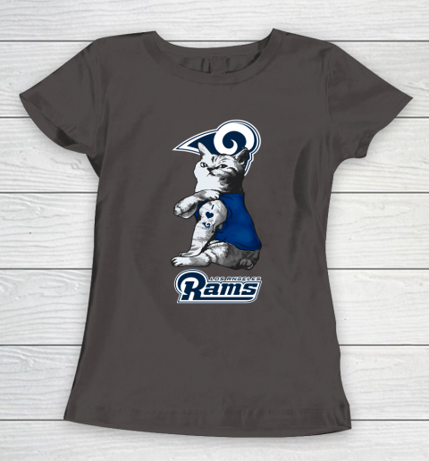 NFL Football My Cat Loves Los Angeles Rams Women's T-Shirt 7