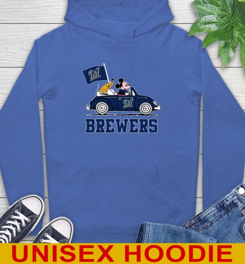 MLB Baseball Milwaukee Brewers Pluto Mickey Driving Disney Shirt Hoodie 9