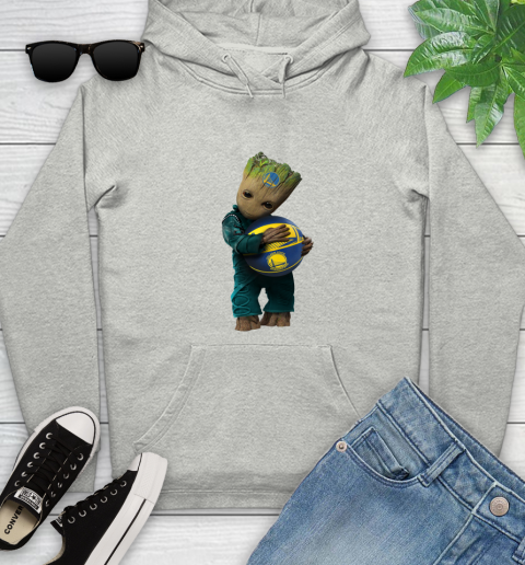 NBA Groot Guardians Of The Galaxy Basketball Sports Golden State Warriors Youth Hoodie