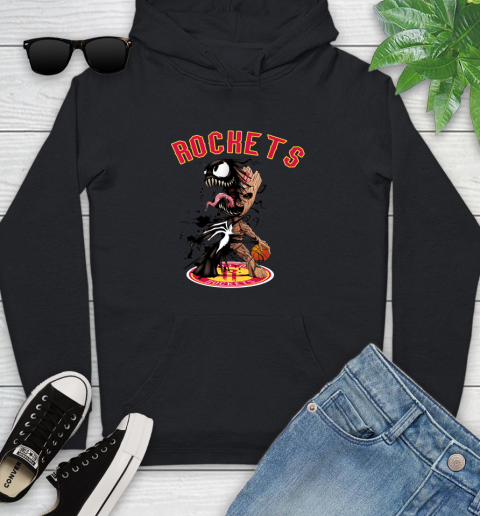 NBA Houston Rockets Basketball Venom Groot Guardians Of The Galaxy Youth Hoodie 2