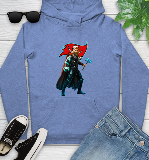 NFL Thor Avengers Endgame Football Tampa Bay Buccaneers Youth Hoodie 12